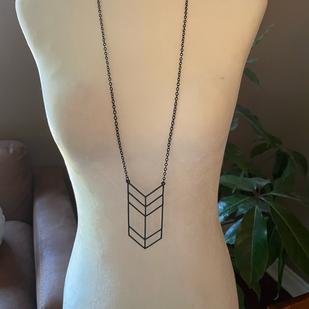 Black Geometric Necklace